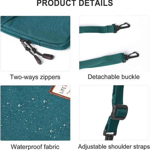 Mini Crossbody Bag Shoulder Bag for Men, Small Messenger Satchel Bag for Women - Picture 5 of 9